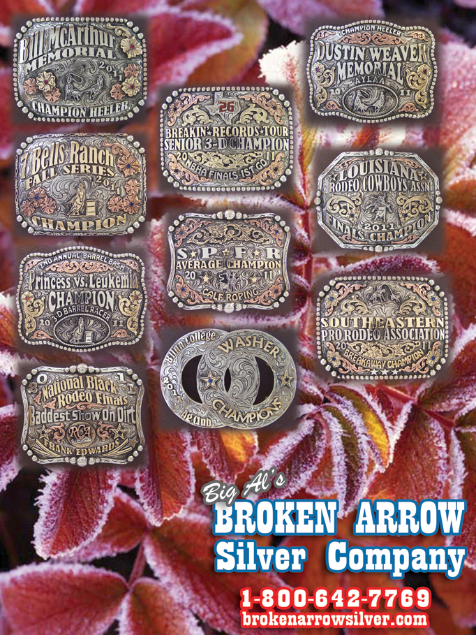 December 2011 Broken Arrow Silver - Rodeo Buckles, Custom Trophy Buckles