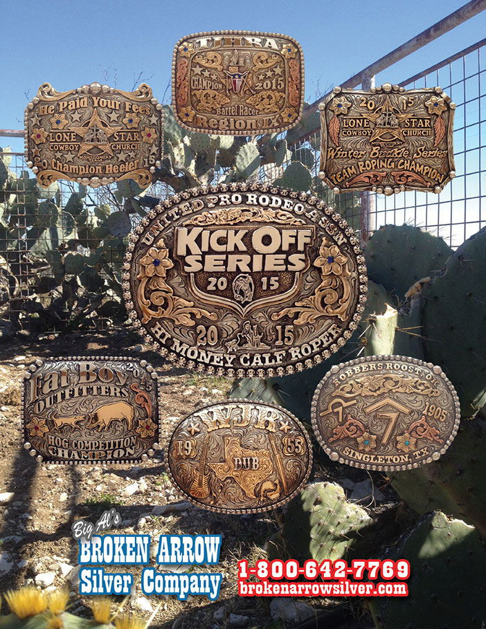 Broken Arrow Silver rodel belt buckles, tiara and more ... see April 2015 choices.
